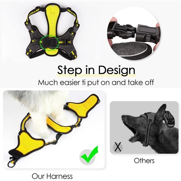 ThinkPet Step in Dog Harness No Pull, Front clip, for Training Walking Hiking - Picture 5 of 9
